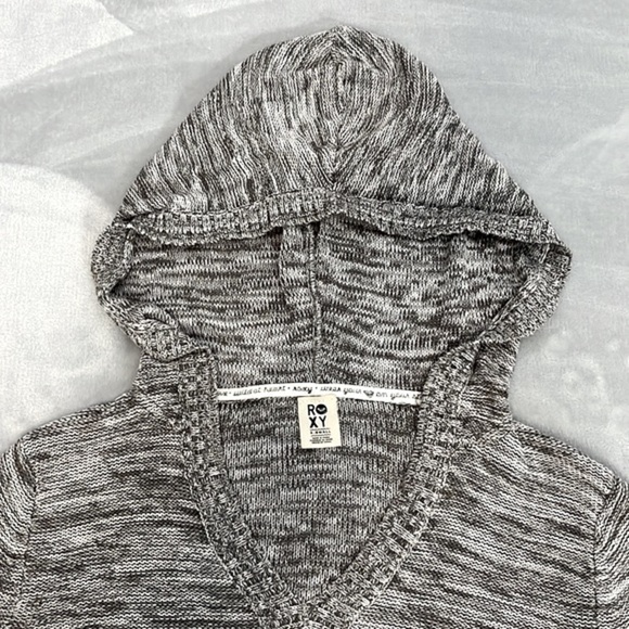 Roxy Hooded Tunic Top Marble Grey/Beige - Picture 6 of 14